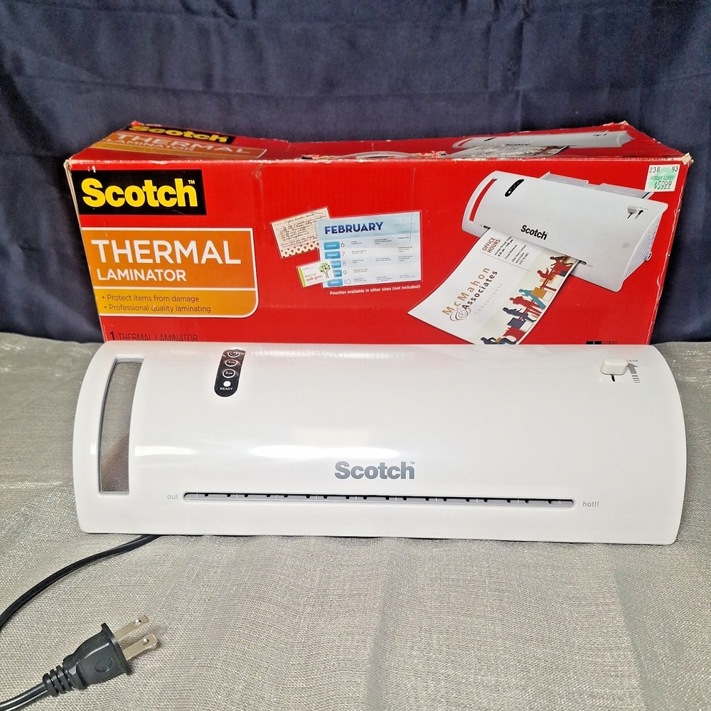 Scotch TL902 VP Thermal Laminator Laminate Multiple Sizes Up To 9" Wide